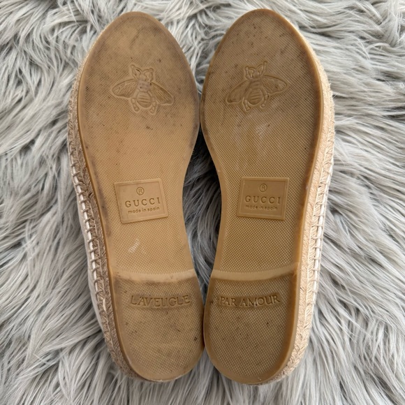 GUCCI Marmont Double G Logo Espadrilles Size 37.5 (7.5) - Picture 10 of 13